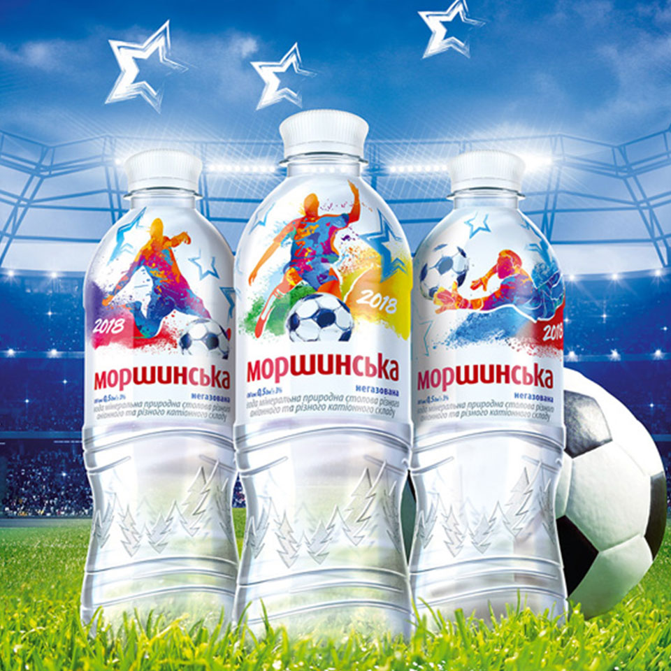 «Моршинська» випустила лімітовану серію пляшок з футбольною тематикою